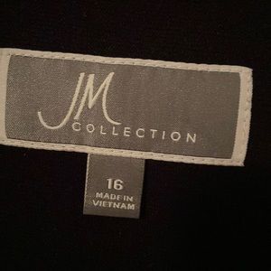 JM Leopard and black open front jacket